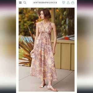 NWT Anthropologie Goddess Cut Out Maxi